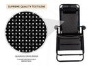 Straame Premium Gravity Chair, Folding and Reclining Sunlounger | Quadruple Cross Design Textilene