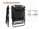 Straame Premium Gravity Chair, Folding and Reclining Sunlounger | Quadruple Cross Design Textilene