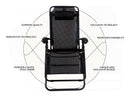 Straame Premium Gravity Chair, Folding and Reclining Sunlounger | Quadruple Cross Design Textilene