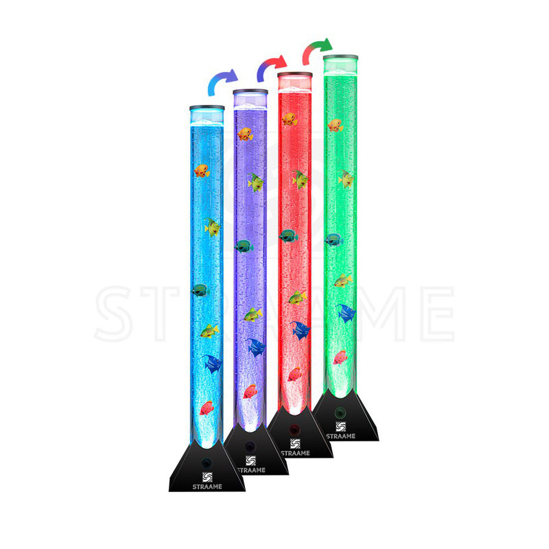 Straame 90cm Colour Changing LED Light Bubble Lamp - Colourful Artificial Tropical Fishes