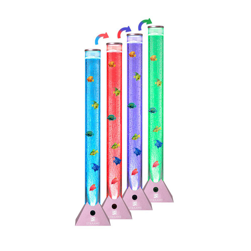 Straame 90cm Colour Changing LED Light Bubble Lamp - Colourful Artificial Tropical Fishes